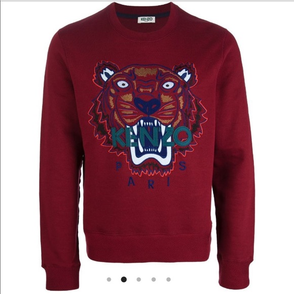 mens red kenzo sweatshirt